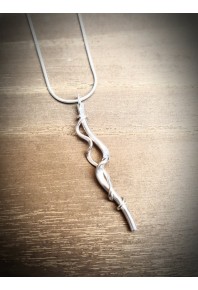 Torque Silver Double Twisted Pendant